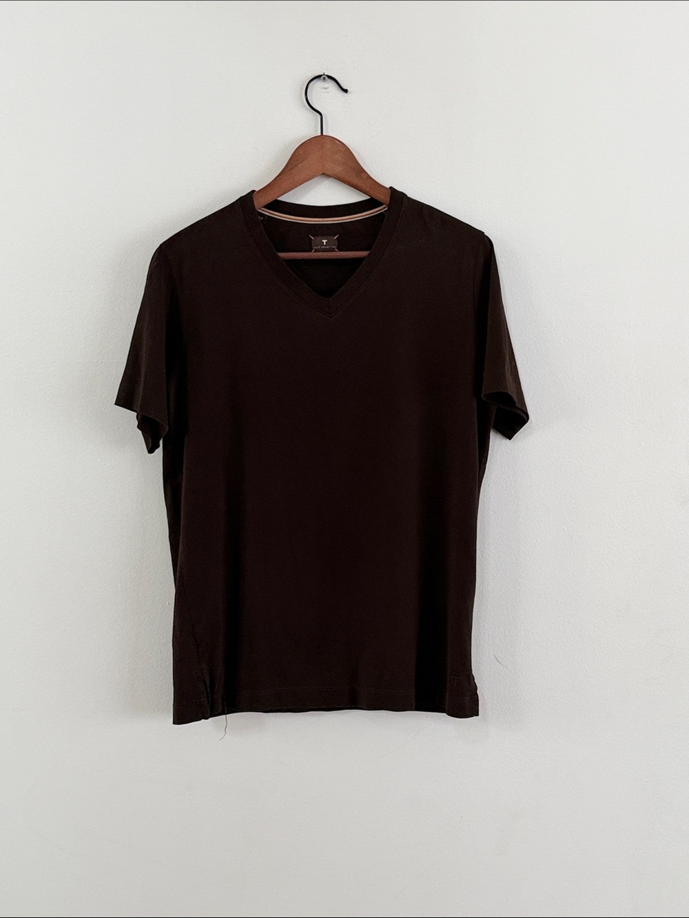 Left Coast tee  V-Neck Short Sleeve Tee - Brown